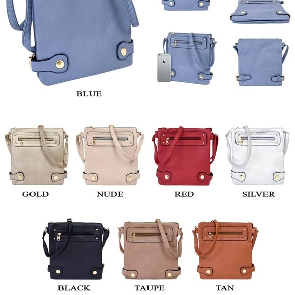 ALFA Bags Alfa Fashion Crossbody Vegan Leather Bag Multi Color